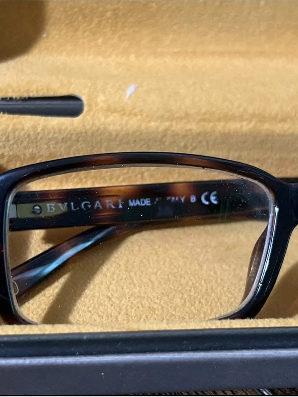 Bvlgari eyeglasses brown 54-17 made in Italy case